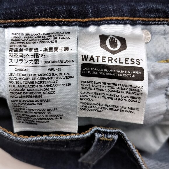 LEVI’S Button-Fly Ribcage Straight Ankle Jeans High Rise Classic Blue Denim 29 - Picture 13 of 16